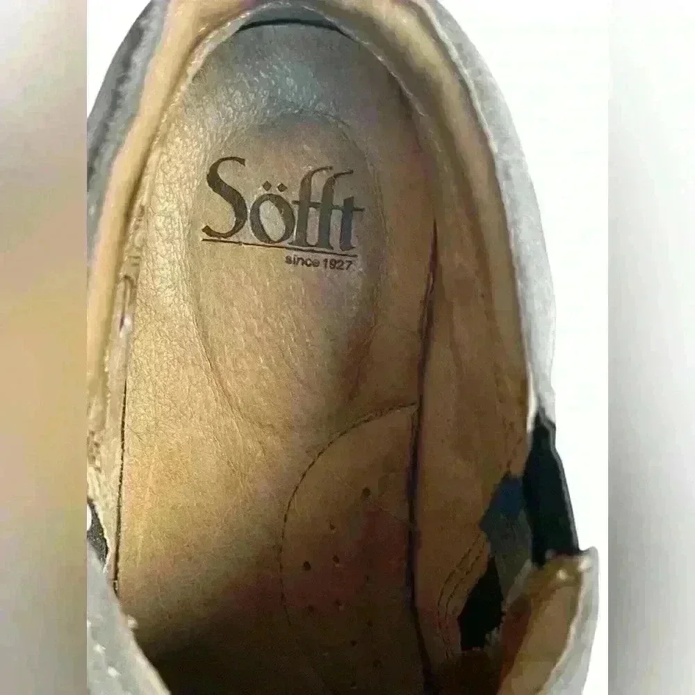 Sofft Britton II Hightop Leather Sneaker Gray Size 7M Smoke Suede Casual Comfort